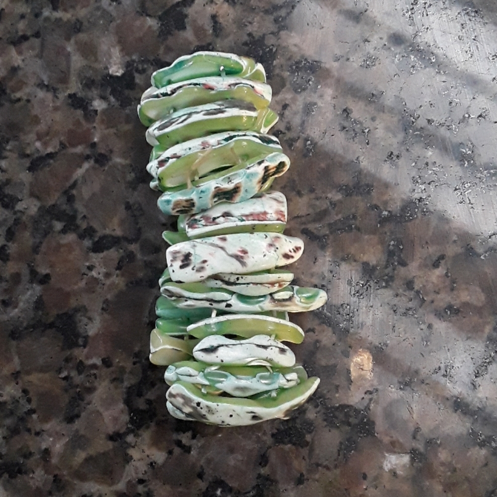 Expandable bracelet color jade/brown